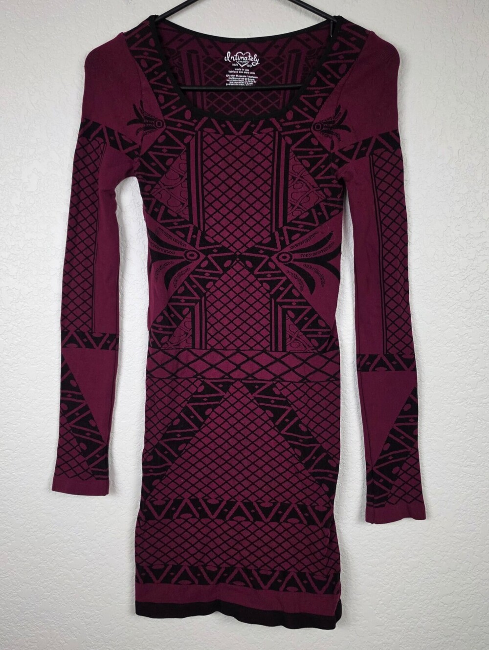 Free People Angles of Intarsia Stretchy XS Bodycon Dress